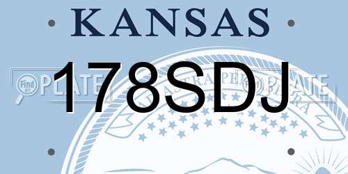 178SDJ Kansas License Plate