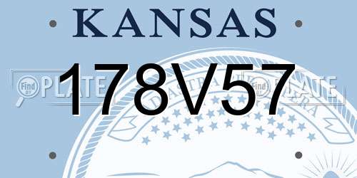 178V57 Kansas License Plate