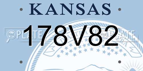 178V82 Kansas License Plate