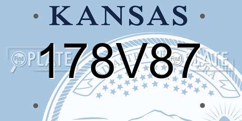 178V87 Kansas License Plate