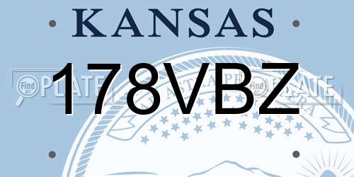 178VBZ Kansas License Plate