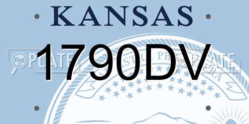 1790DV Kansas License Plate