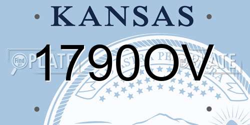 1790OV Kansas License Plate