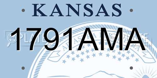 1791AMA Kansas License Plate