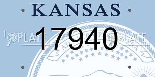 17940 Kansas License Plate