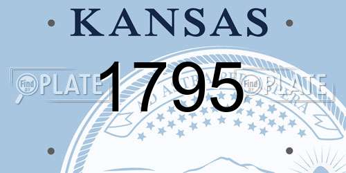 1795 Kansas License Plate