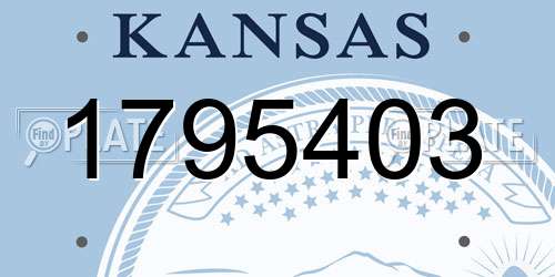 1795403 Kansas License Plate