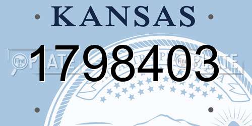1798403 Kansas License Plate