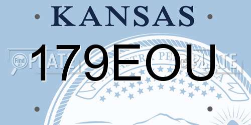 179EOU Kansas License Plate