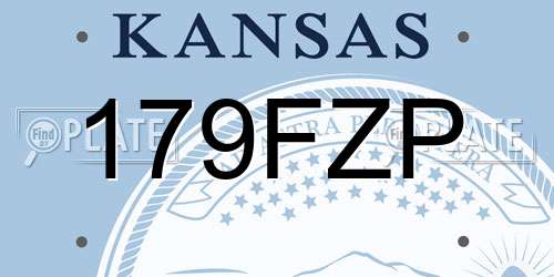 179FZP Kansas License Plate