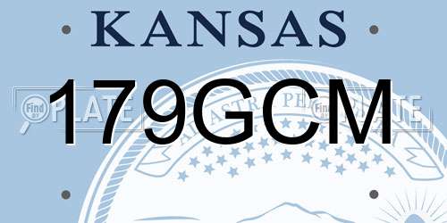 179GCM Kansas License Plate