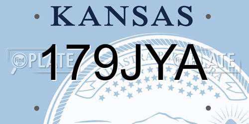 179JYA Kansas License Plate