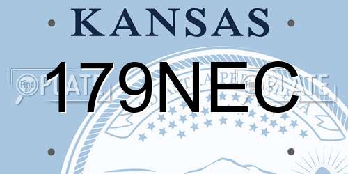 179NEC Kansas License Plate