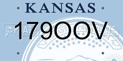 179OOV Kansas License Plate