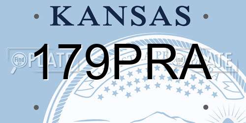 179PRA Kansas License Plate