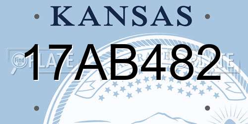 17AB482 Kansas License Plate