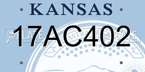 17AC402 Kansas License Plate