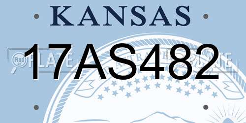 17AS482 Kansas License Plate