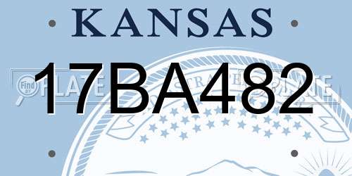17BA482 Kansas License Plate