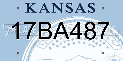 17BA487 Kansas License Plate