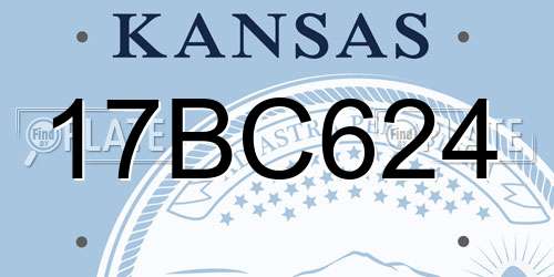 17BC624 Kansas License Plate