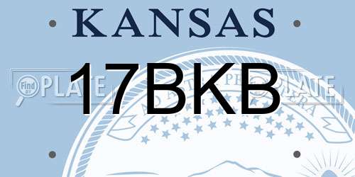 17BKB Kansas License Plate