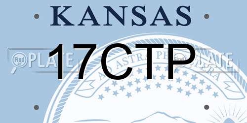 17CTP Kansas License Plate