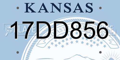 17DD856 Kansas License Plate