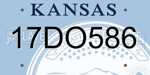 17DO586 Kansas License Plate