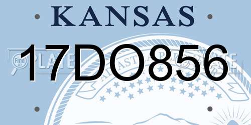 17DO856 Kansas License Plate
