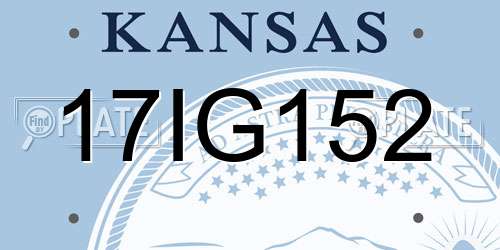 17IG152 Kansas License Plate