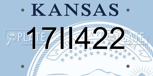 17II422 Kansas License Plate