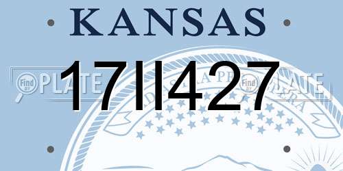 17II427 Kansas License Plate
