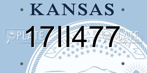 17II477 Kansas License Plate