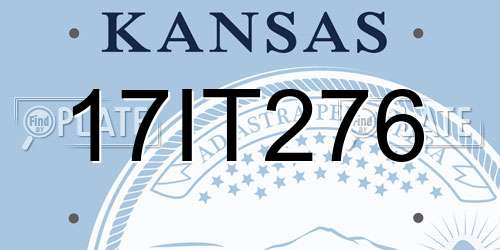 17IT276 Kansas License Plate