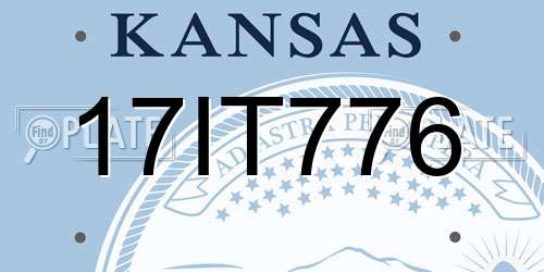 17IT776 Kansas License Plate