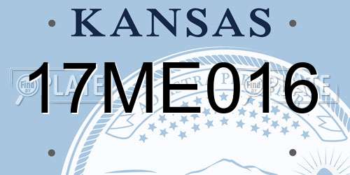 17ME016 Kansas License Plate