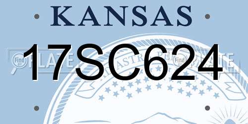 17SC624 Kansas License Plate