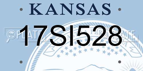 17SI528 Kansas License Plate