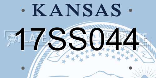 17SS044 Kansas License Plate