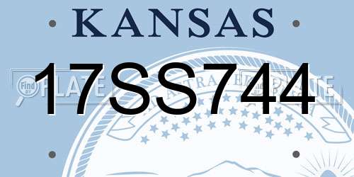 17SS744 Kansas License Plate