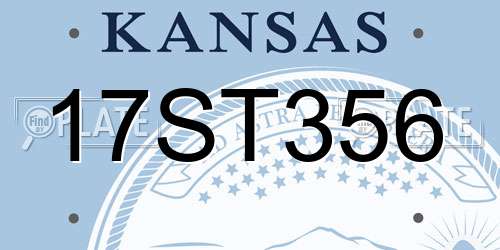 17ST356 Kansas License Plate