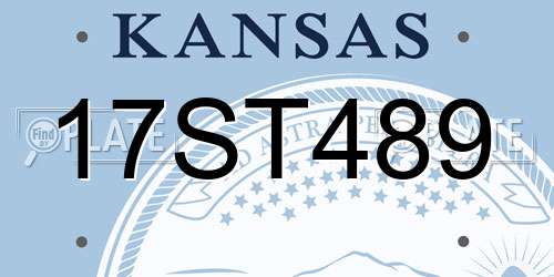 17ST489 Kansas License Plate
