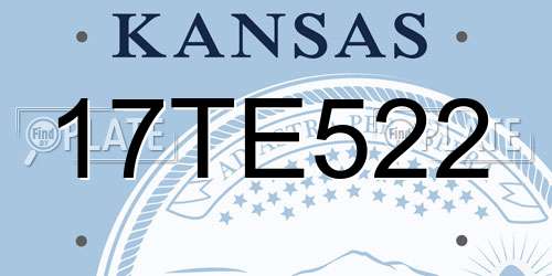 17TE522 Kansas License Plate