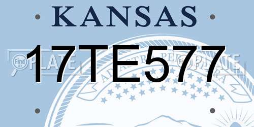 17TE577 Kansas License Plate