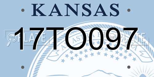 17TO097 Kansas License Plate