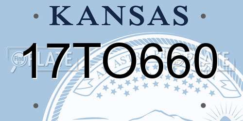 17TO660 Kansas License Plate