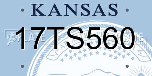 17TS560 Kansas License Plate