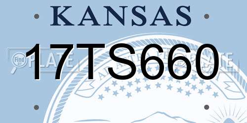 17TS660 Kansas License Plate