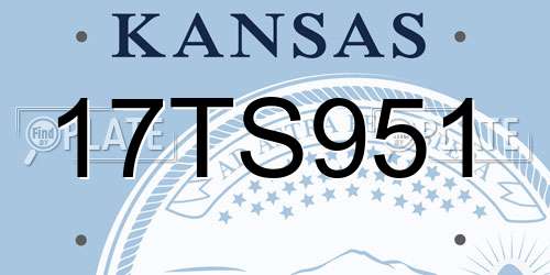 17TS951 Kansas License Plate